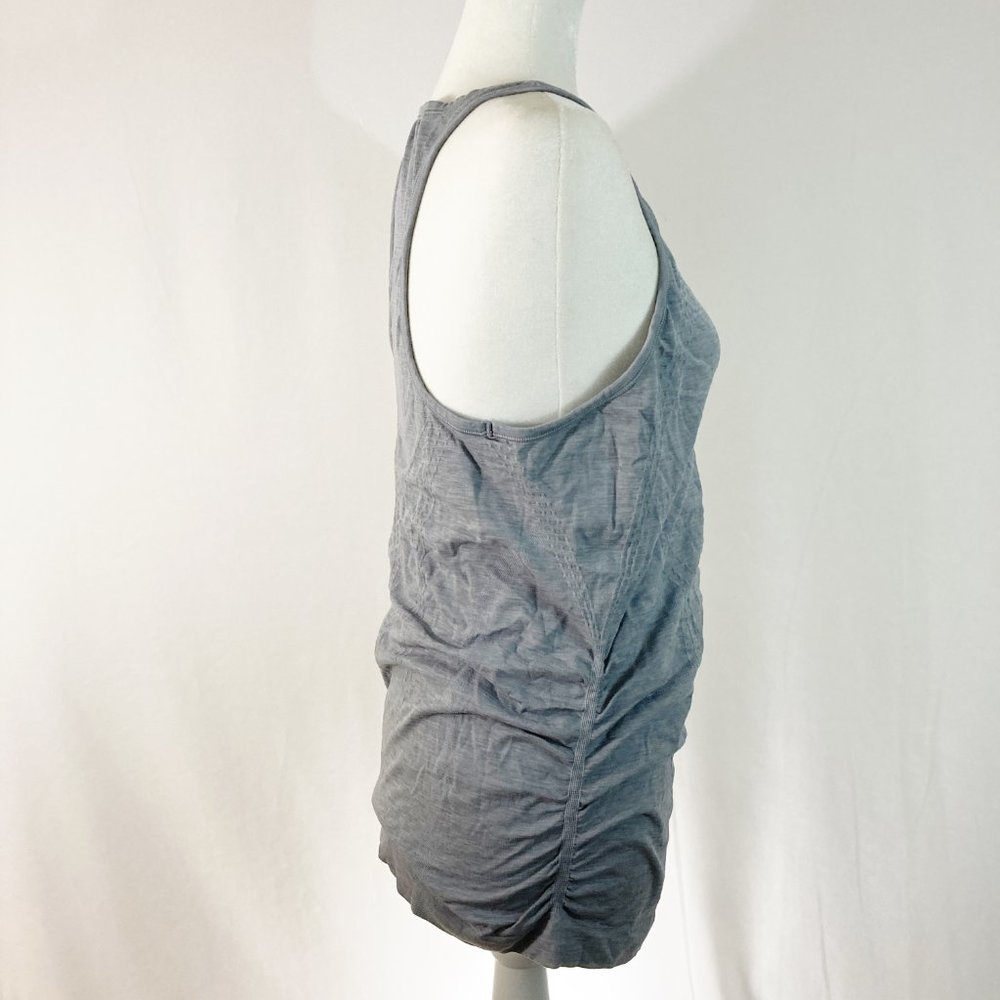 Athleta Speedlight Heather Tank Size M Racerback Ruched - Picture 2 of 8